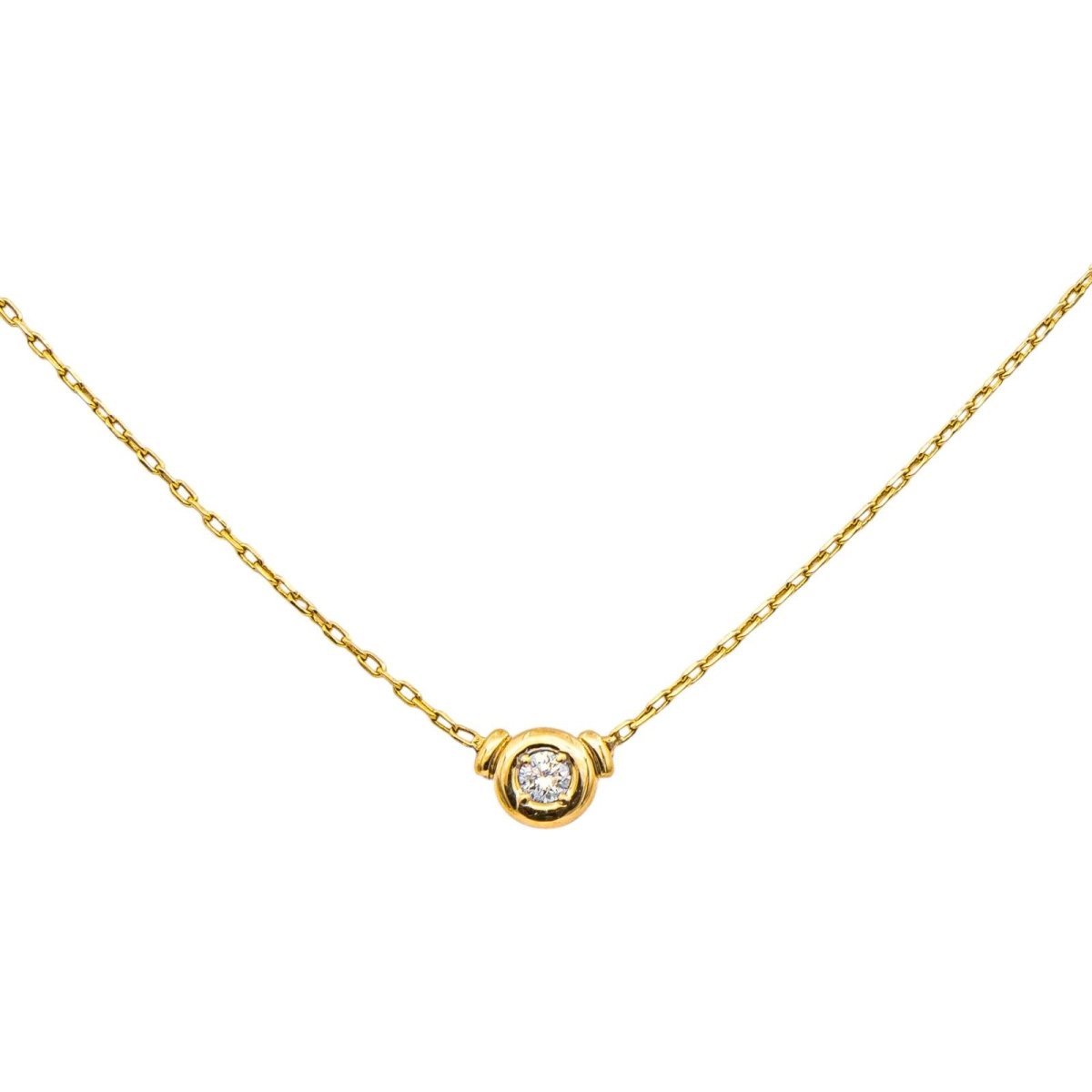 Necklace  Yellow gold  diamond