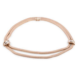 Collier or jaune double rang maillon lisse - Castafiore