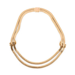 Collier or jaune double rang maillon lisse - Castafiore