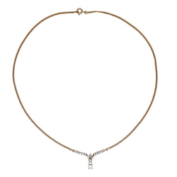 Necklace yellow gold and diamonds