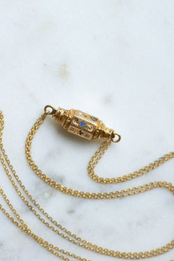 Collier Or Jaune Fermoir Barillet Emaillé - Castafiore