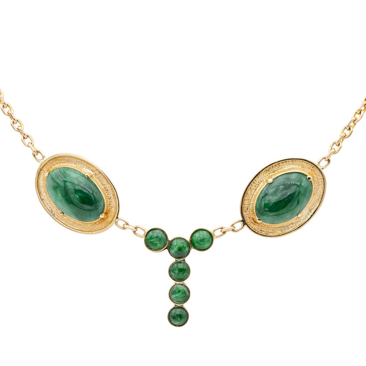 Collier Or jaune Jade Jadéite - Castafiore