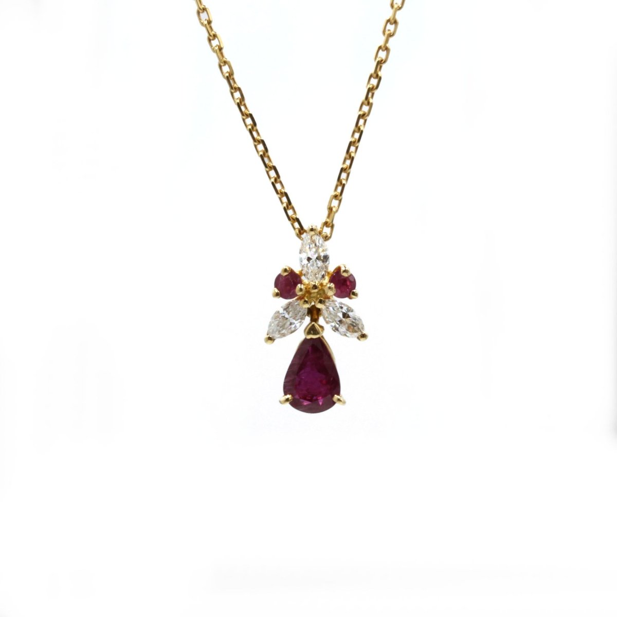 Collier - Or jaune, rubis et diamants - Castafiore