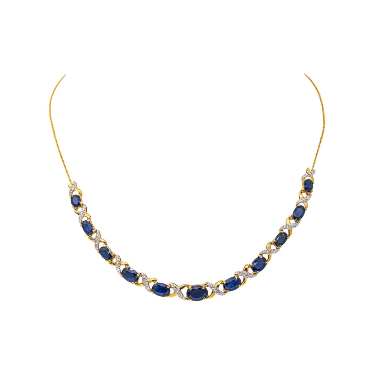 Collier Or jaune Saphir - Castafiore