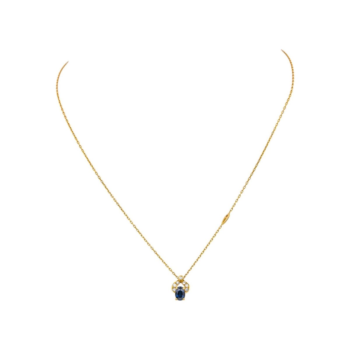 Necklace Yellow gold Sapphire