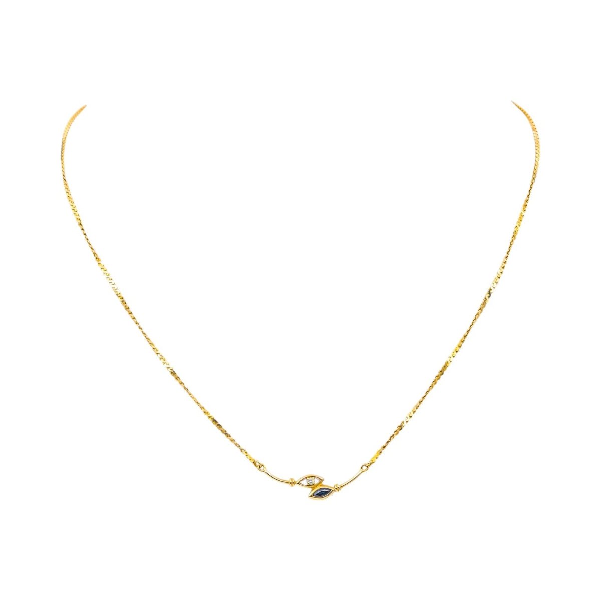 Collier Or jaune Saphir - Castafiore