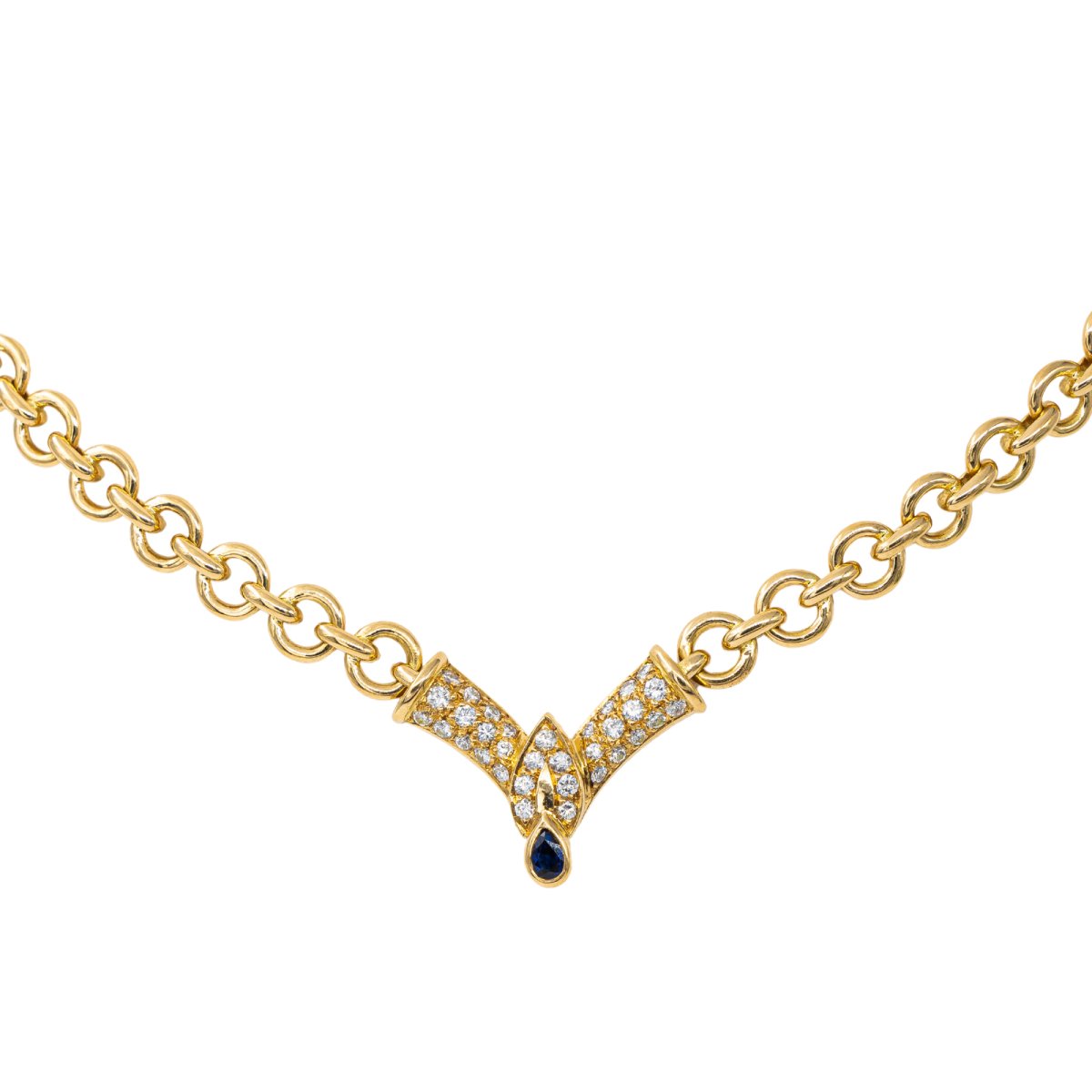 Collier Or jaune Saphir - Castafiore