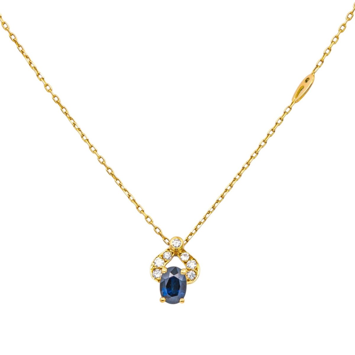 Necklace Yellow gold Sapphire