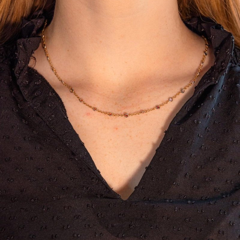 Collier Or jaune Saphir - Castafiore