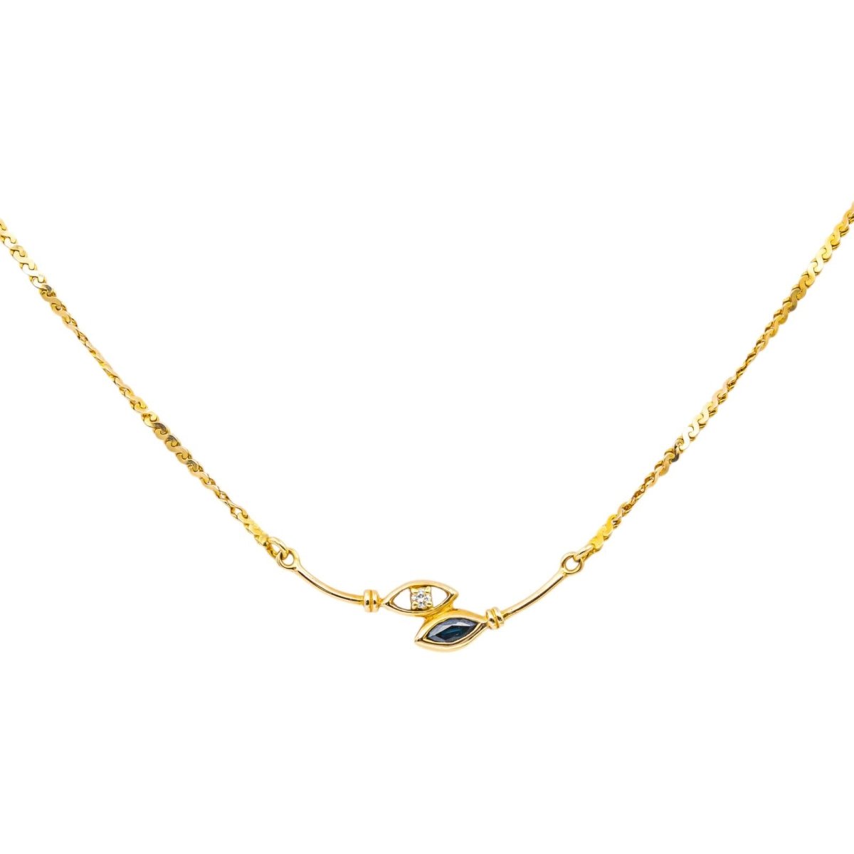 Collier Or jaune Saphir - Castafiore