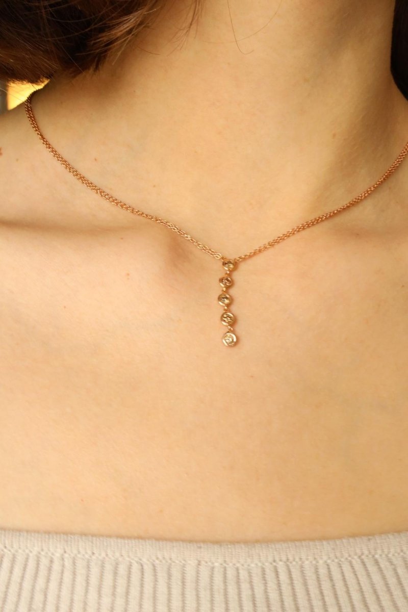 Collier Or rose Diamant - Castafiore