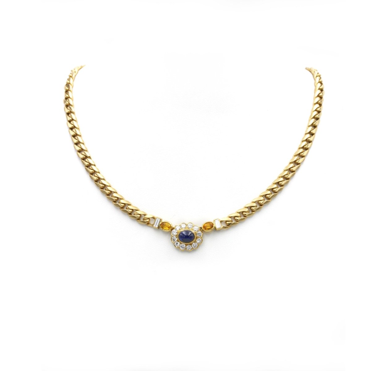 Collier Or, Saphir & Diamants - FRED - Castafiore