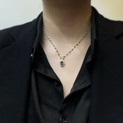 Collier - Or, Saphir et Diamants