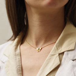 Collier papillon diamant en or - Castafiore