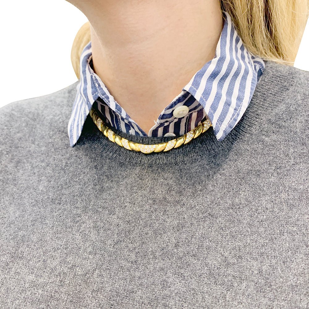 Collier Patek Philippe or jaune, diamants. - Castafiore