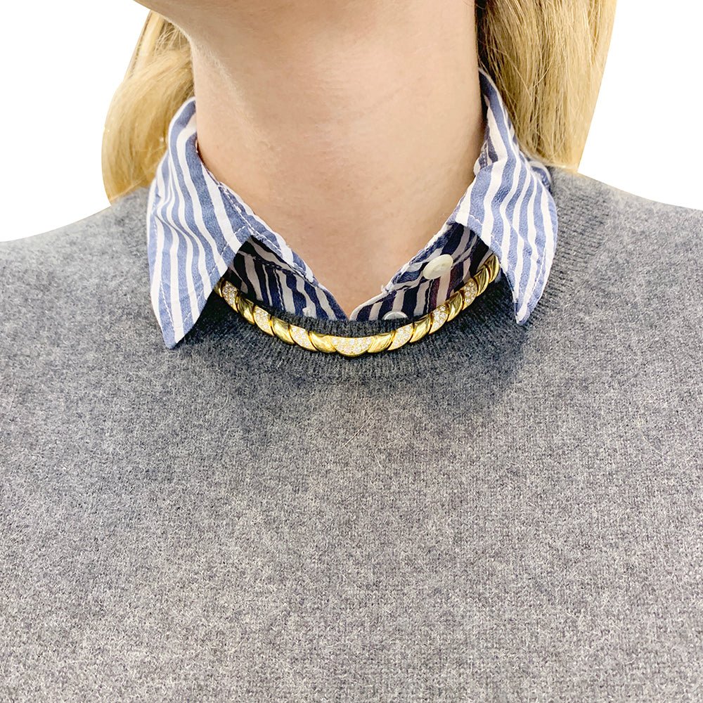 Collier Patek Philippe or jaune, diamants. - Castafiore