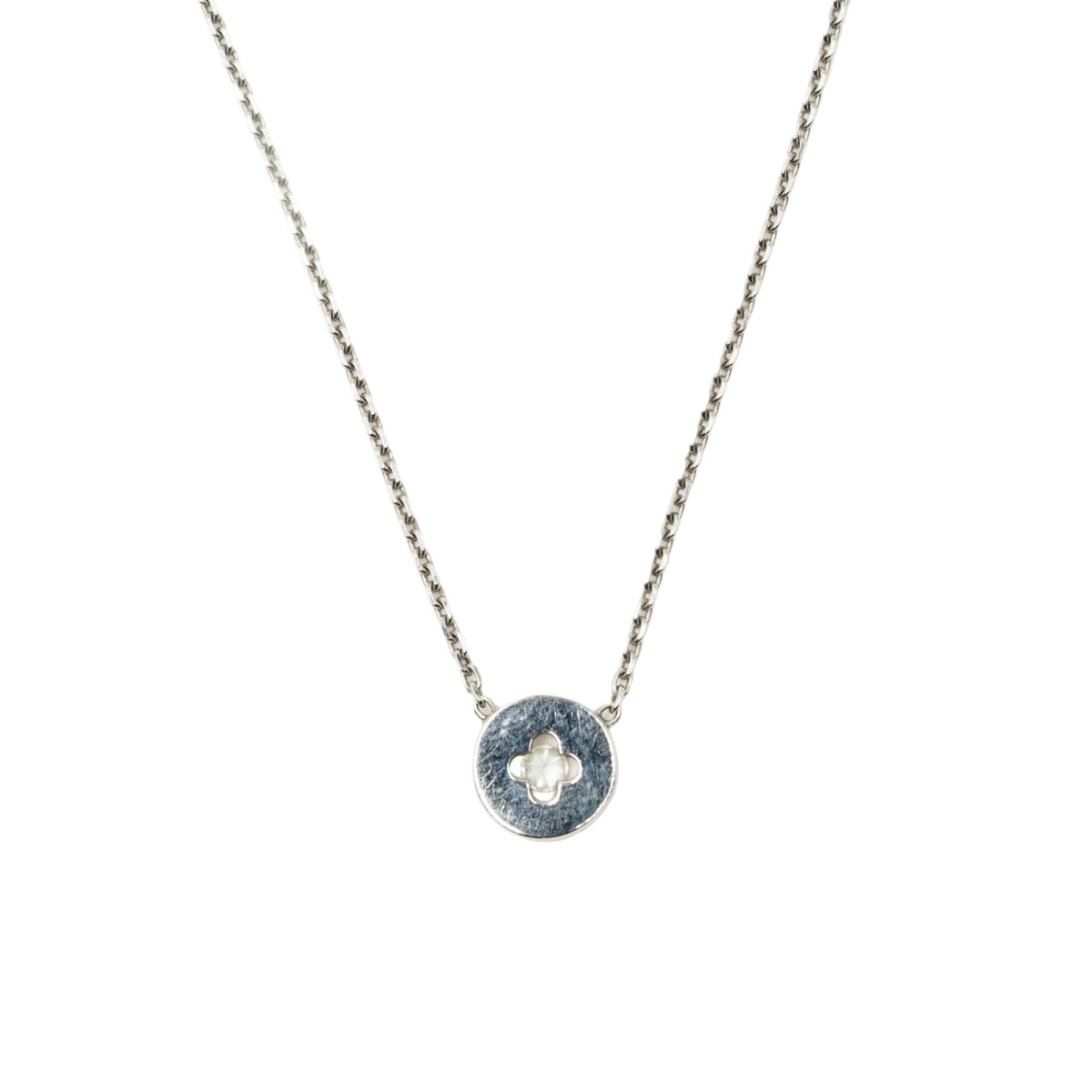 Collier Pendentif ARTHUS BERTRAND "Royale maille" en or blanc et diamant - Castafiore