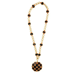 Collier Pendentif BOUCHERON en or jaune et corail - Castafiore
