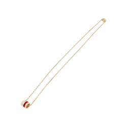 Necklace Boucheron " Mini Ring Four Red Edition", 3 golds, ceramic red.