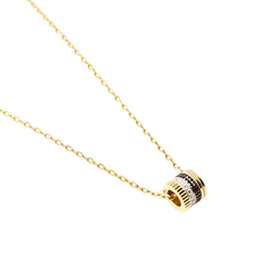 Collier Pendentif BOUCHERON "Quatre" en or jaune, or rose, or blanc, PVD et diamants - Castafiore