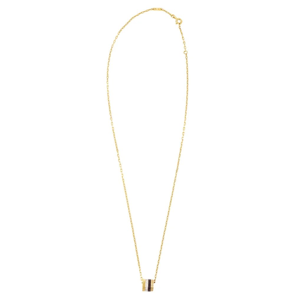 Collier Pendentif BOUCHERON "Quatre" en or jaune, or rose, or blanc, PVD et diamants - Castafiore