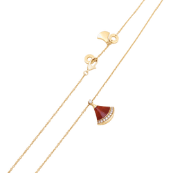Collier Pendentif BULGARI "Divas' Dream" en or rose, cornaline et diamants - Castafiore
