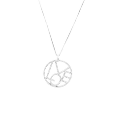 Collier Pendentif CADA "Love" en or blanc et diamants - Castafiore