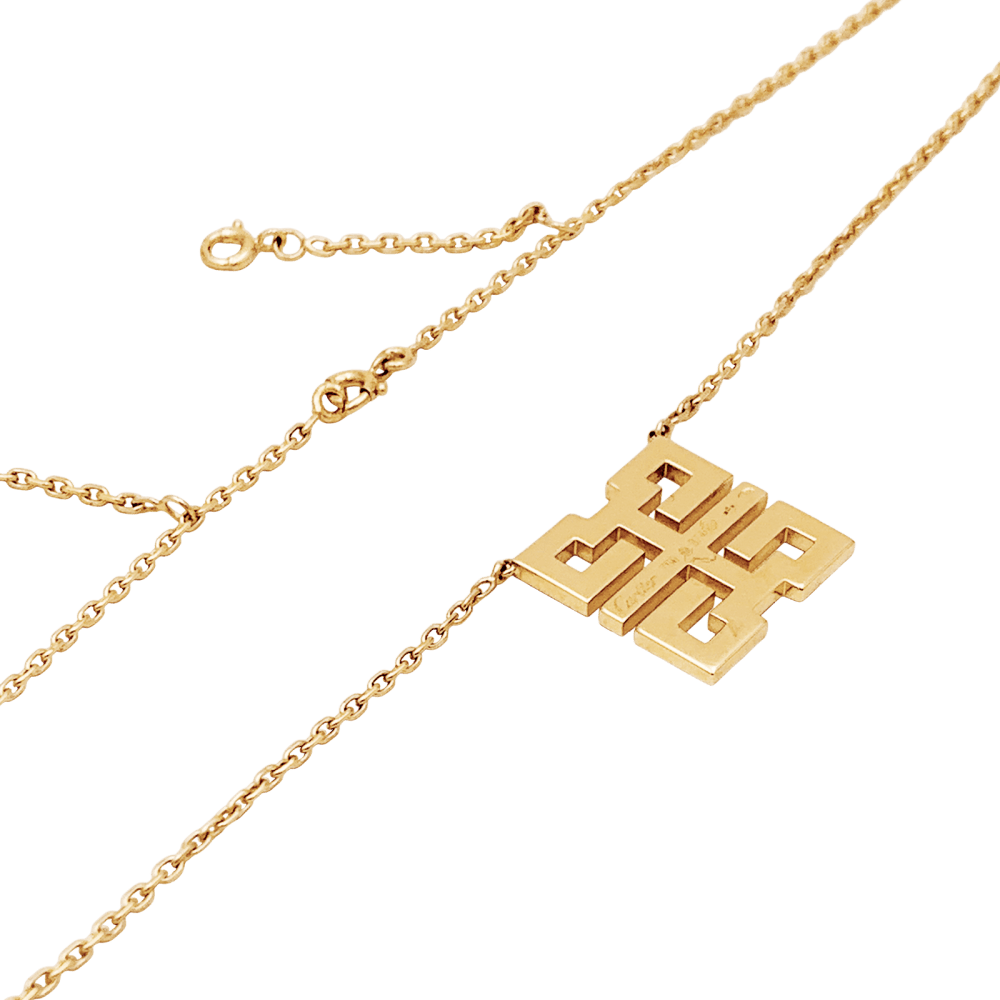 Necklace Cartier, "Kiss of the Dragon yellow gold and diamonds.