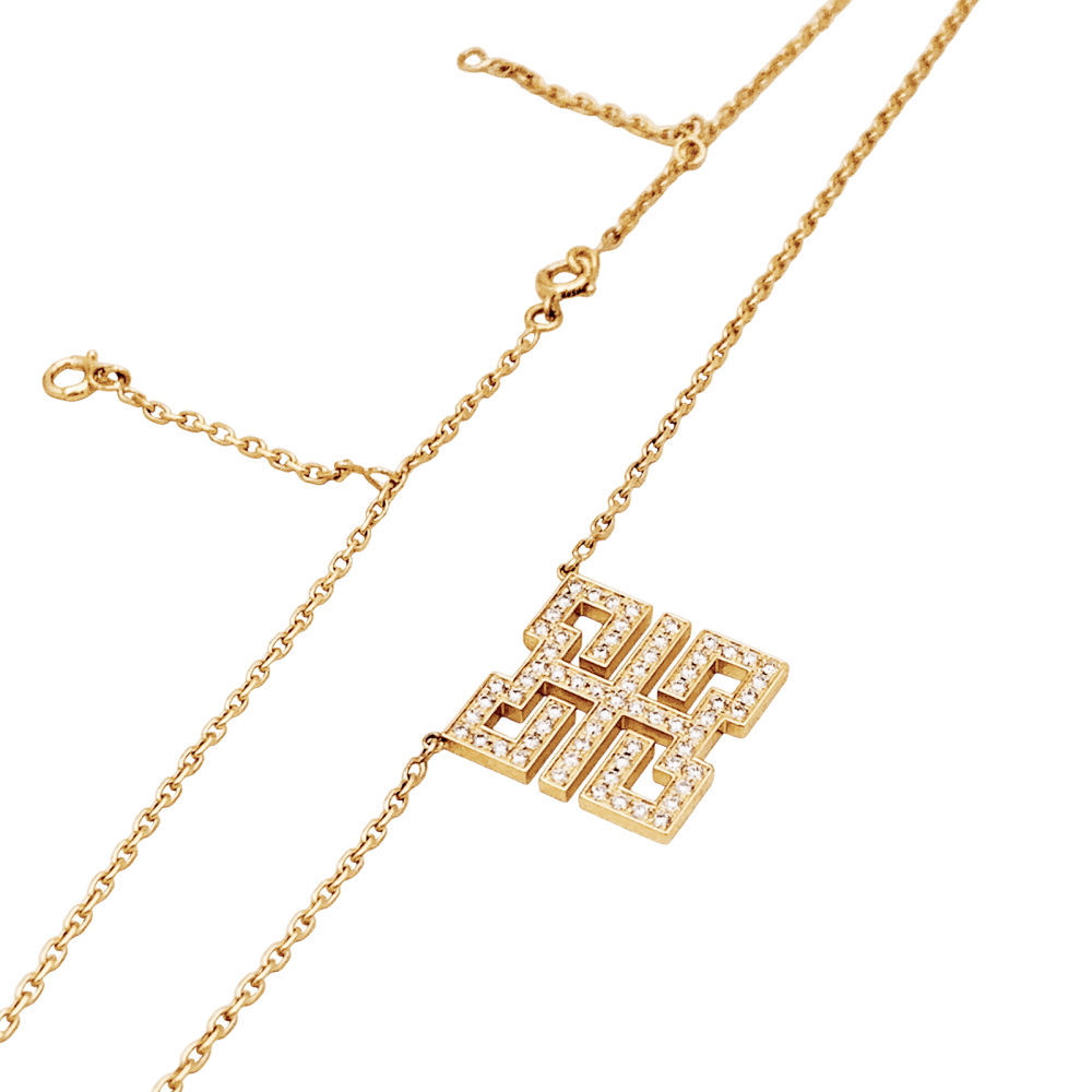 Necklace Cartier, "Kiss of the Dragon yellow gold and diamonds.