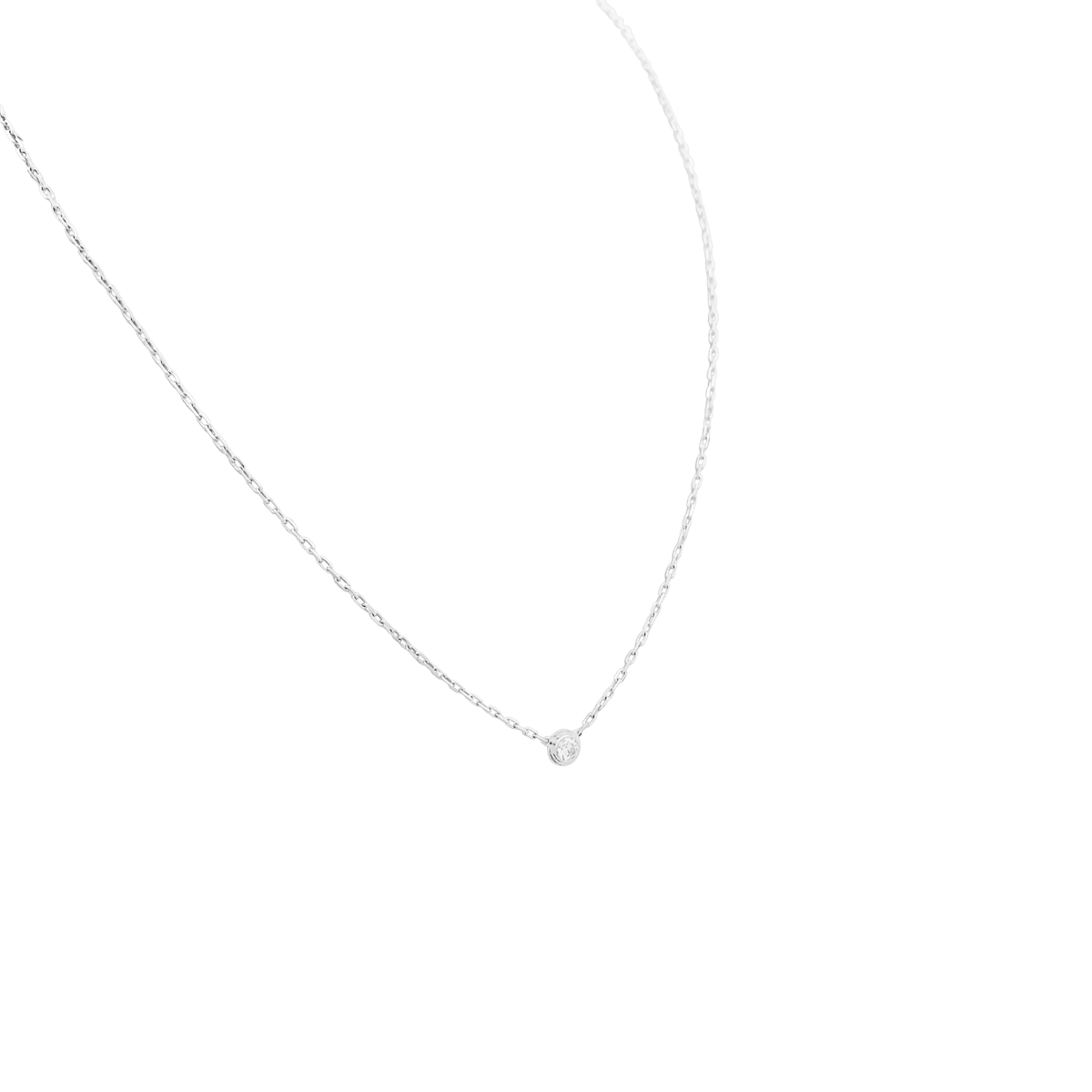 Collier Pendentif CARTIER "Cartier d'Amour" PM en or blanc et diamant - Castafiore