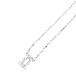 Necklace Cartier, "Double C", white gold and diamonds.