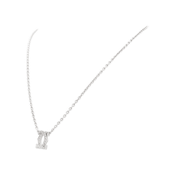 Necklace Cartier, "Double C", white gold and diamonds.