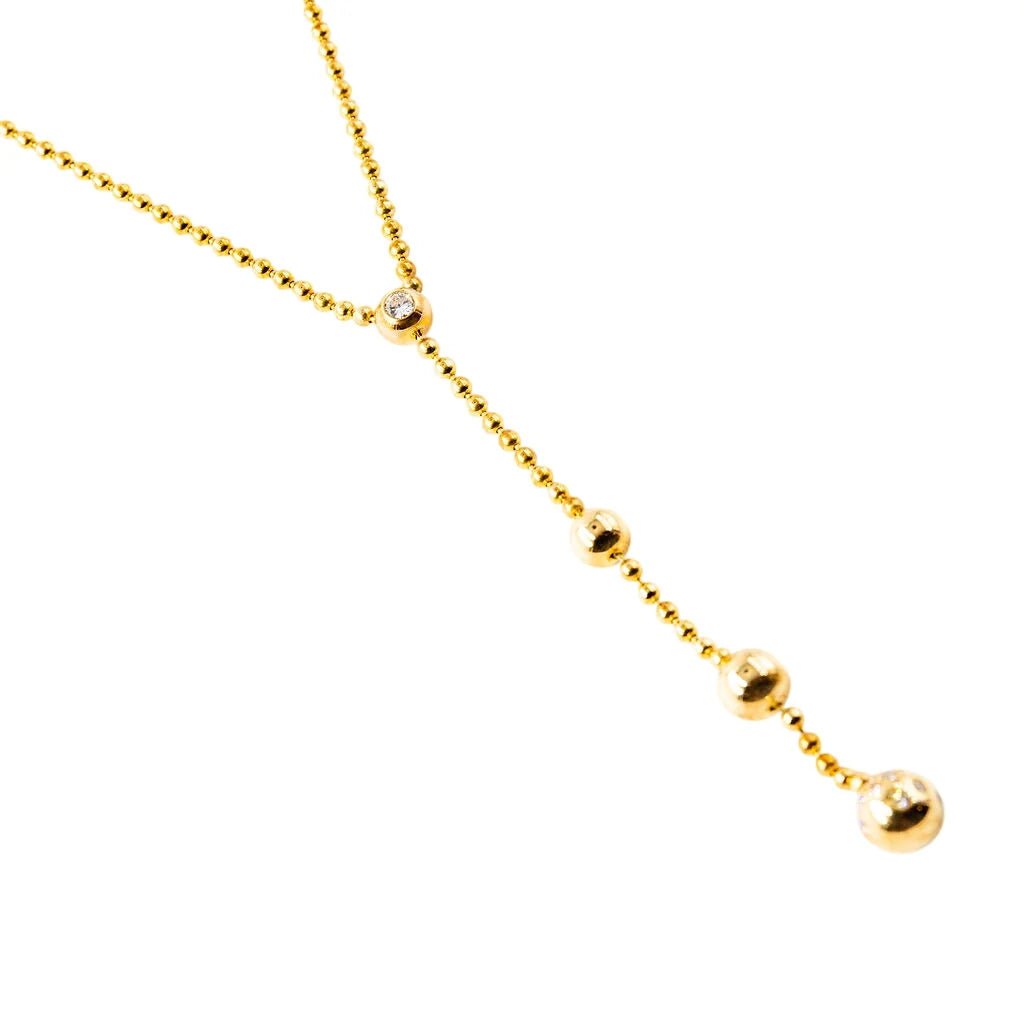 Collier Pendentif CARTIER "Draperie de décolleté" en or jaune et diamants - Castafiore