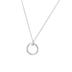 Collier Pendentif CARTIER "Just un Clou" en or blanc et diamants - Castafiore