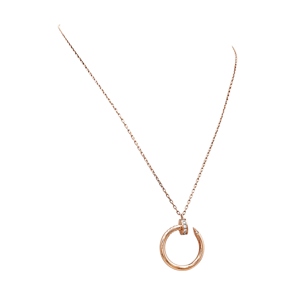 Necklace Cartier, "Juste un Clou", rose gold and diamonds.