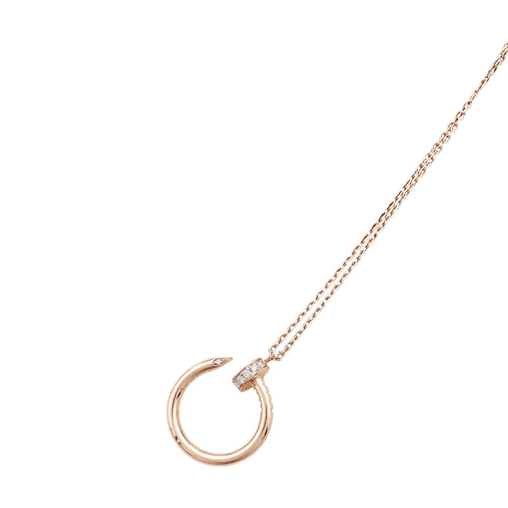 Necklace Cartier, "Juste un Clou", rose gold and diamonds.