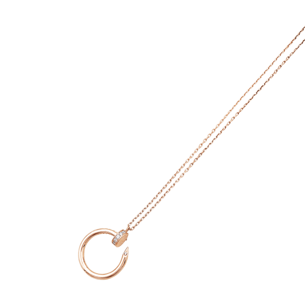 Necklace Cartier, "Juste un Clou", rose gold and diamonds.