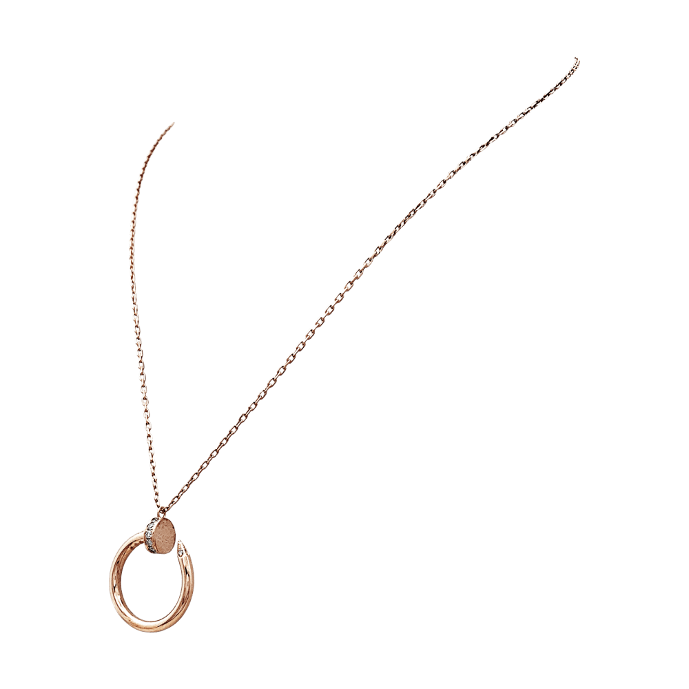 Necklace Cartier, "Juste un Clou", rose gold and diamonds.