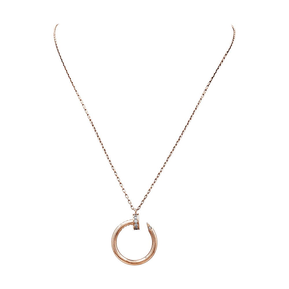 Necklace Cartier, "Juste un Clou", rose gold and diamonds.