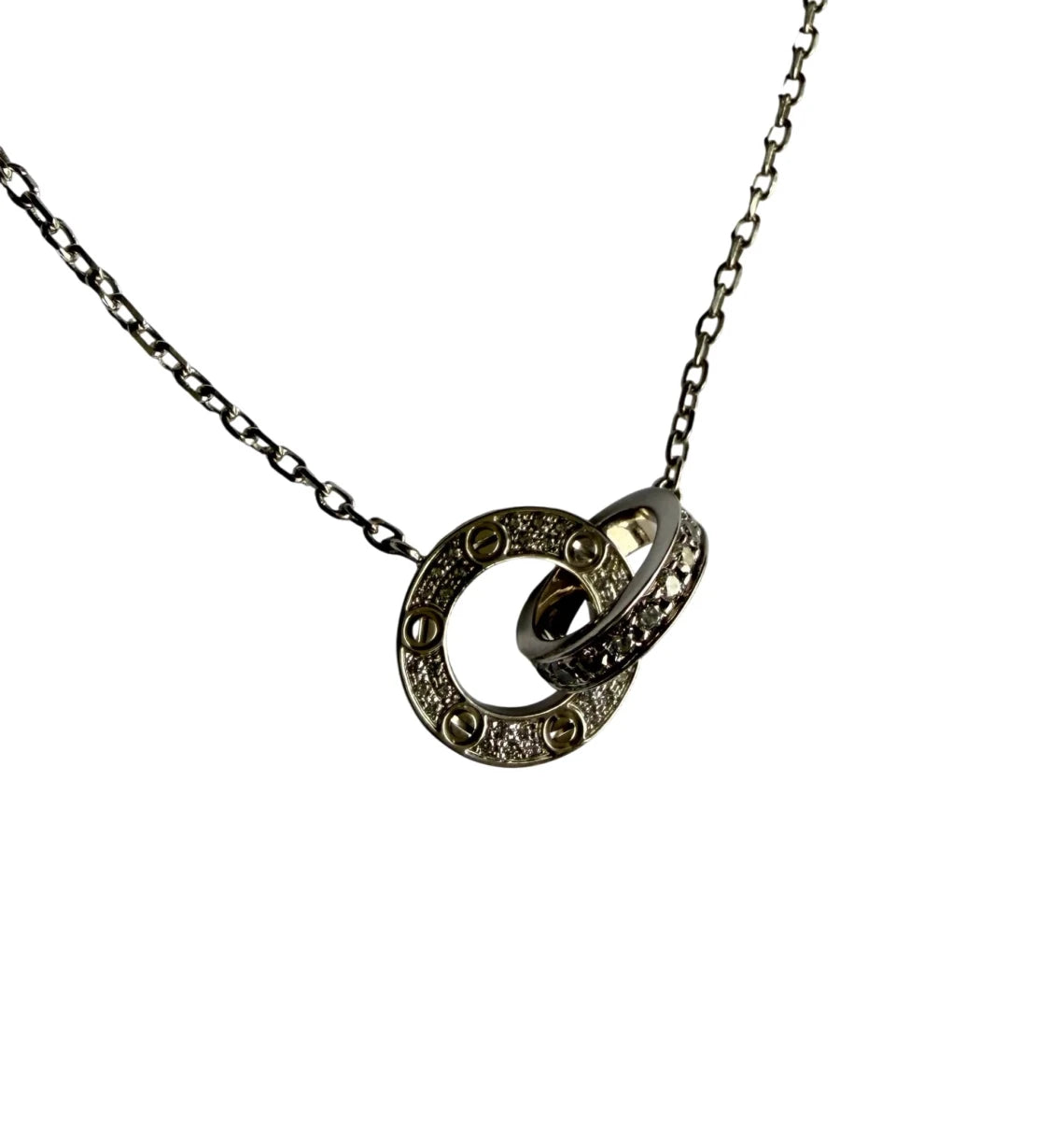 Collier Pendentif CARTIER "Love" en or blanc et diamants - Castafiore