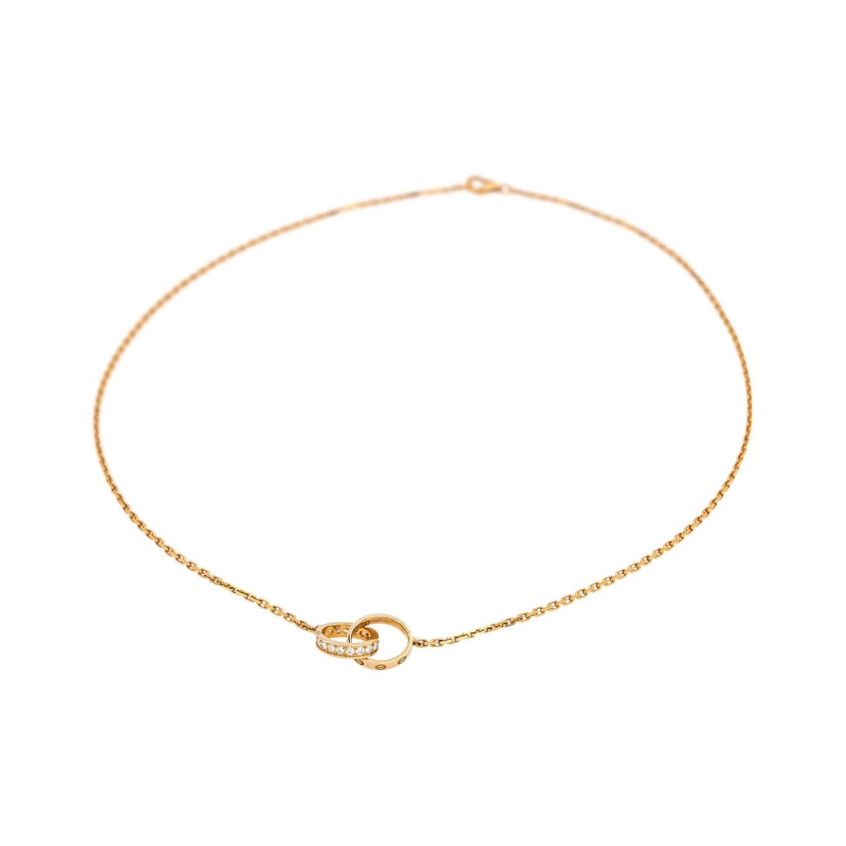 Collier Pendentif CARTIER "Love" en or rose et diamants - Castafiore