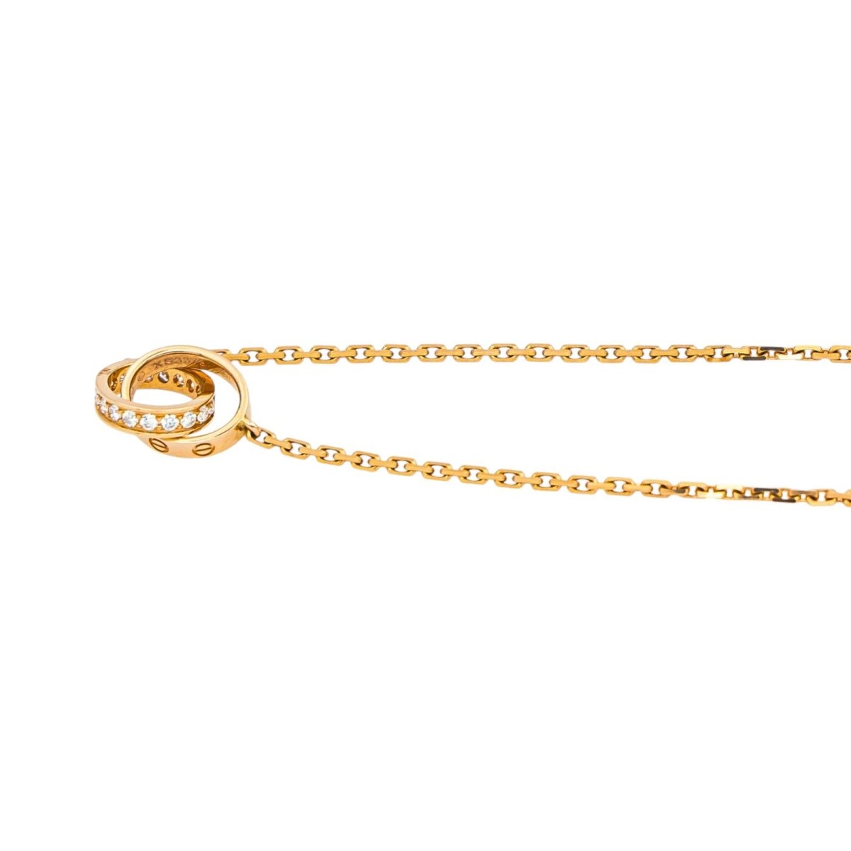 Collier Pendentif CARTIER "Love" en or rose et diamants - Castafiore