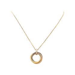 Necklace Cartier, "Trinity", three golds, diamonds.