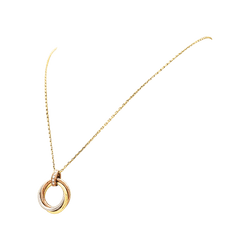 Necklace Cartier, "Trinity", three golds, diamonds.