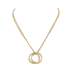Cartier Necklace Trinity Rose gold diamond