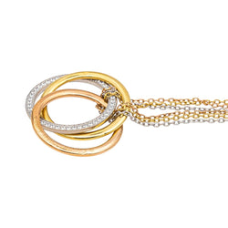 Cartier Necklace Trinity Rose gold diamond