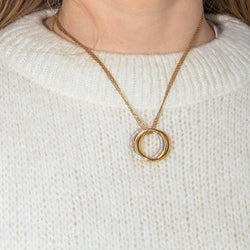 Cartier Necklace Trinity Rose gold diamond