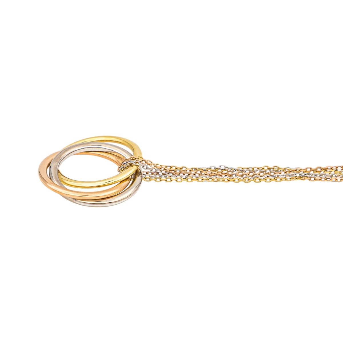 Collier Pendentif CARTIER "Trinity" en or rose et diamants - Castafiore