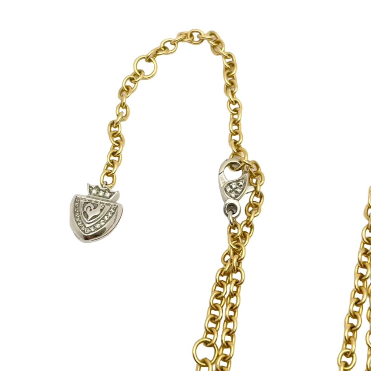 Collier Pendentif CHANTECLER en or blanc, or jaune, tsavorites, turquoises et diamants - Castafiore