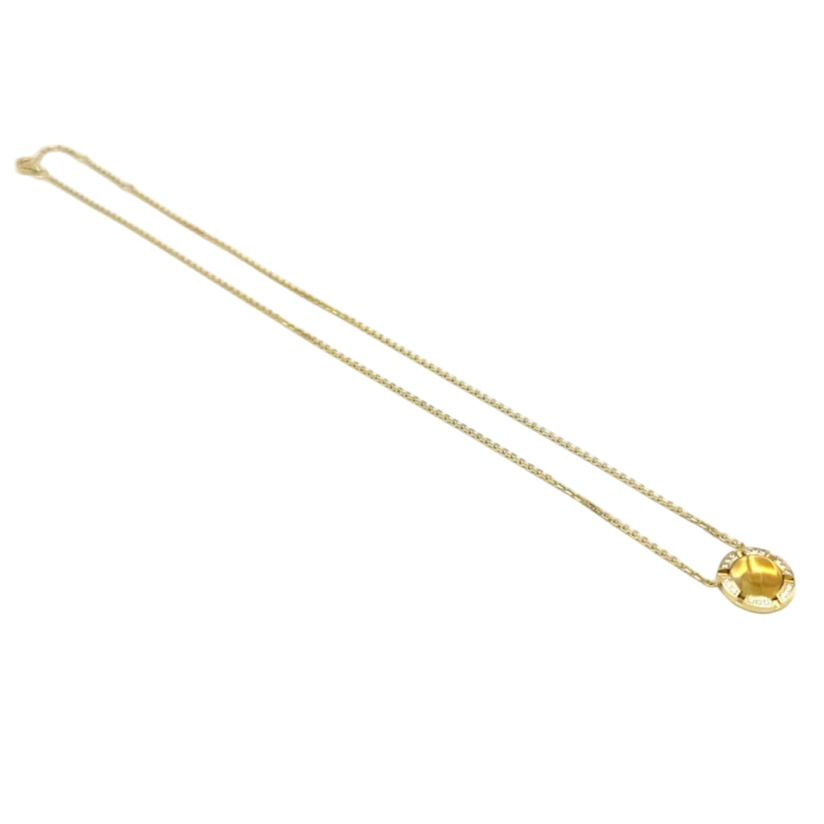 Collier Pendentif CHAUMET "Class one croisiére" en or jaune, citrine et diamants - Castafiore